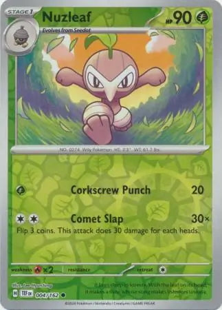 Temporal Forces Nuzleaf #4/162 reverse holo